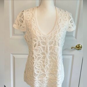 Lilly Pulitzer White Crochet Top
